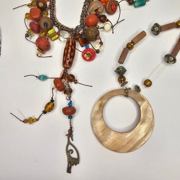 NECKLACE Shell Bead Bundle Lot 4 Abalone Gift - Picture 3 of 4